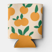 Modern Stylish Citrus Fruit Oranges Pattern 缶クーラー (正面)