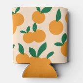Modern Stylish Citrus Fruit Oranges Pattern 缶クーラー (裏面)