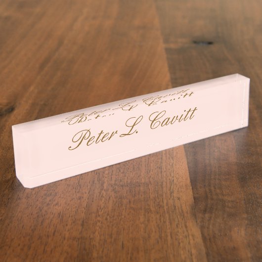 Modern Stylish Custom Name Desk Plate デスクネームプレート (側面)