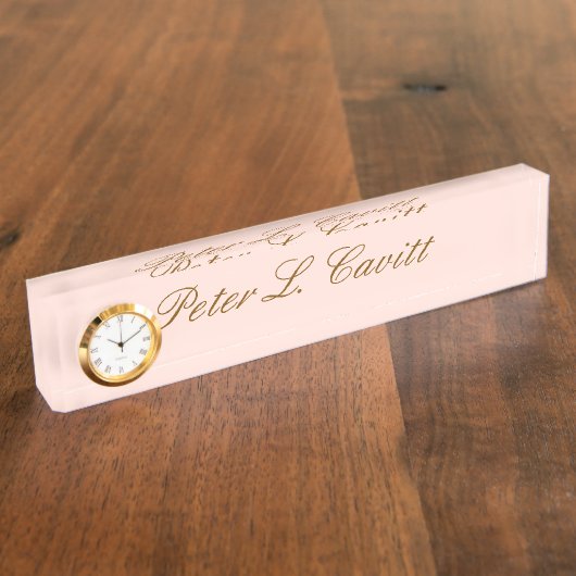Modern Stylish Custom Name Desk Plate デスクネームプレート (側面)
