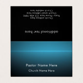 Modern Stylish Custom Text Christian Church Pastor 名刺 (外部フラット)