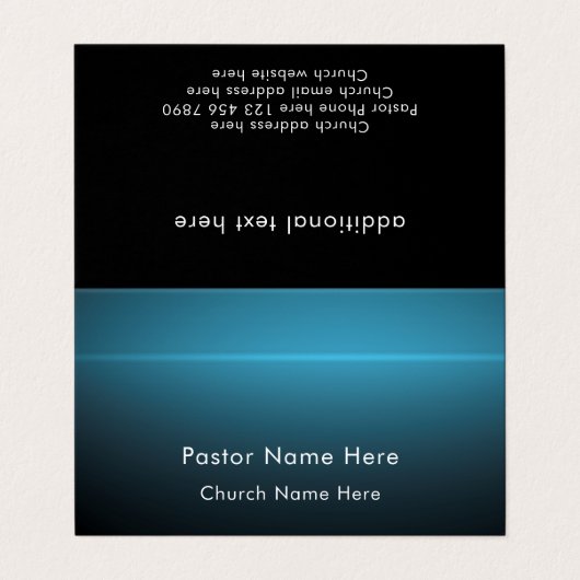 Modern Stylish Custom Text Christian Church Pastor 名刺 (外部フラット)