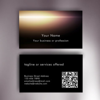 Modern Stylish Custom Text QR Code Technology 名刺