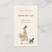 Modern Stylish Dog Walker Pet Sitter QR code 名刺 (正面)