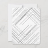 Modern Stylish Geometric Lines Monogram Stationery ノートカード (裏面)