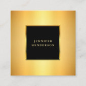 Modern stylish gold and black professional スクエア名刺 (正面)