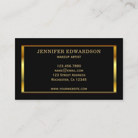 Modern stylish gold black professional 名刺 (裏面)