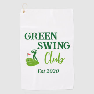 Modern Stylish Golfer Monogram & Name Personalized ゴルフタオル