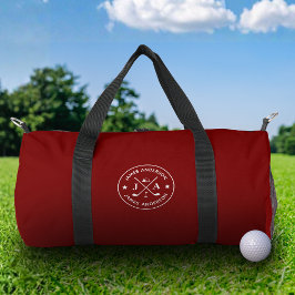 Modern Stylish Golfer Monogram & Name Personalized ダッフルバッグ