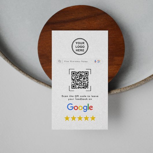 Modern Stylish Google Review QR Code 名刺