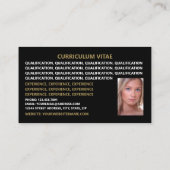 Modern & Stylish Job Seekers Curriculum Vitae 名刺 (裏面)