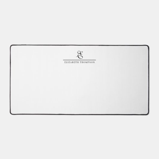 Modern Stylish Monogram Name デスクマット (正面)