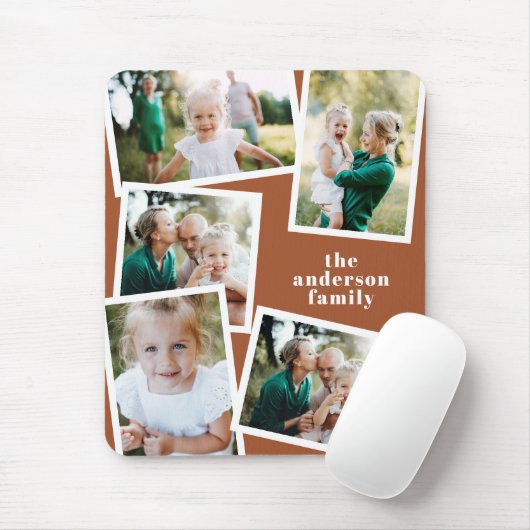 Modern stylish multi photo family home decor マウスパッド (マウス)