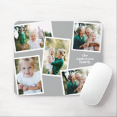 Modern stylish multi photo family home decor grey マウスパッド (マウス)