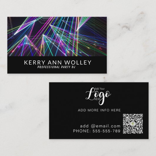 Modern Stylish Music DJ Party Concert Planner  名刺 (正面/裏面)