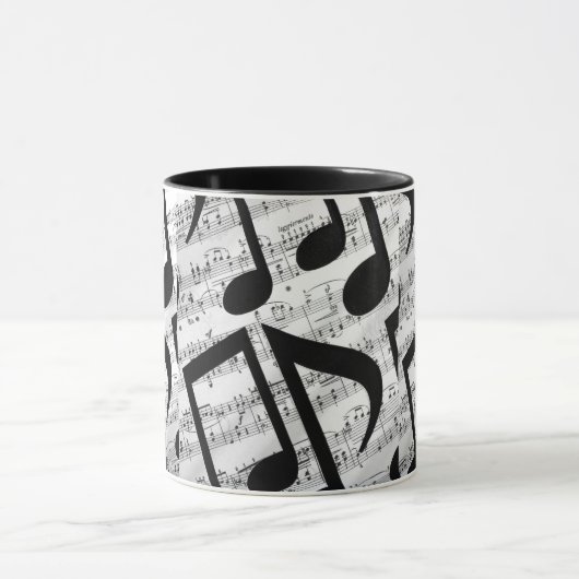 Modern Stylish Musical Notes マグカップ (中央)