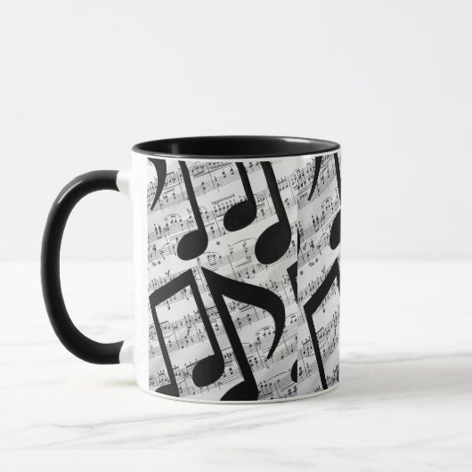  Modern Stylish Musical Notes マグカップ (左)