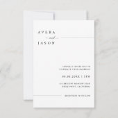 Modern Stylish Photo Wedding Invitation  招待状 (裏面)