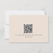 Modern Stylish Wedding Enclosure with QR Code 出欠カード (裏面)