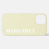 Modern stylish white monogram name  Case-Mate iPhoneケース (裏面 (横))