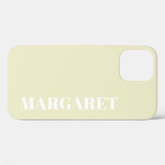Modern stylish white monogram name  Case-Mate iPhoneケース (裏面 (横))