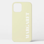 Modern stylish white monogram name  Case-Mate iPhoneケース (裏面)