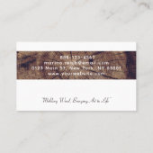 modern stylish woodworkers Business Card 名刺 (裏面)