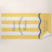 Modern Summer Bachelorette Weekend ビーチタオル (正面)