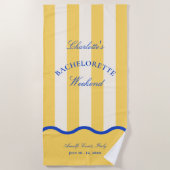 Modern Summer Bachelorette Weekend ビーチタオル (正面)