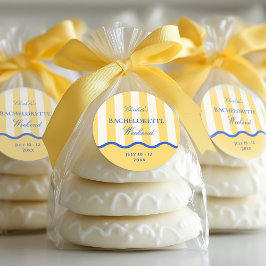 Modern Summer Bachelorette Weekend Favor ラウンドシール