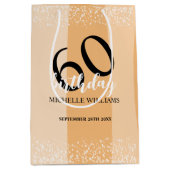 Modern Summer Birthday Party In Pink ミディアムペーパーバッグ (正面)