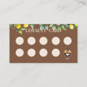 Modern summer coffee Shop Loyalty Card 名刺 (裏面)