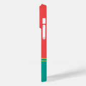 Modern Summer Coral Aquamarine Monogram Case-Mate iPhoneケース (裏面 / 左)