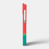 Modern Summer Coral Aquamarine Monogram Case-Mate iPhoneケース (裏面 / 左)