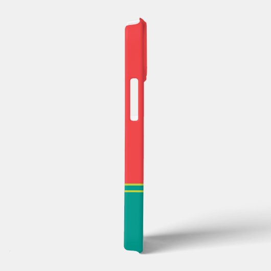Modern Summer Coral Aquamarine Monogram Case-Mate iPhoneケース (裏面 / 右)