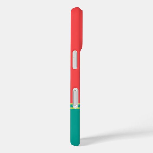 Modern Summer Coral Aquamarine Monogram Case-Mate iPhoneケース (裏面 / 右)
