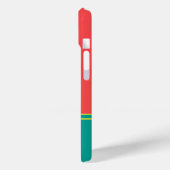 Modern Summer Coral Aquamarine Monogram Case-Mate iPhoneケース (裏面 / 左)