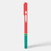 Modern Summer Coral Aquamarine Monogram Case-Mate iPhoneケース (裏面 / 左)
