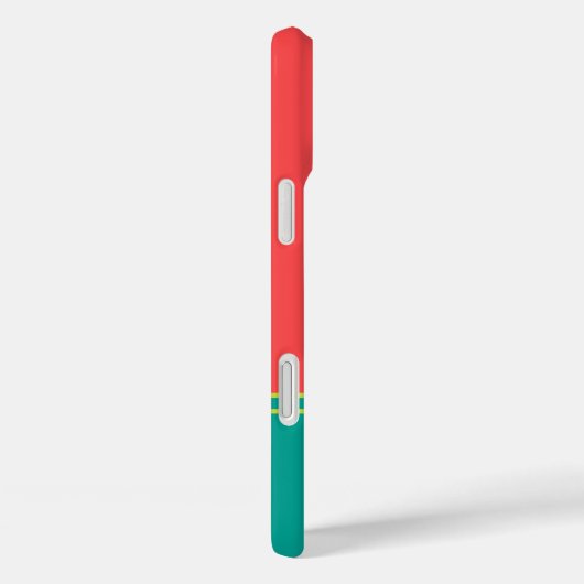 Modern Summer Coral Aquamarine Monogram Case-Mate iPhoneケース (裏面 / 右)
