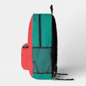Modern Summer Coral Monogram プリントバックパック (右)