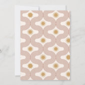 Modern Sun Moon Line Terracotta Gold 30th Birthday 招待状 (裏面)