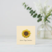Modern Sunflower Boho Botanical Designer  スクエア名刺 (スタンド正面)