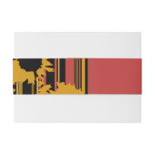 Modern Sunflower Coral Gold Wedding 招待状ベリーバンド (裏面例)