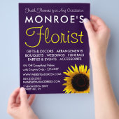 Modern Sunflower, Floristry Advertising チラシ (手)