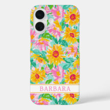 Modern Sunflower Painting Monogrammed