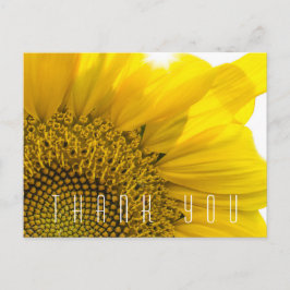 Modern Sunflower Thank You Name ポストカード