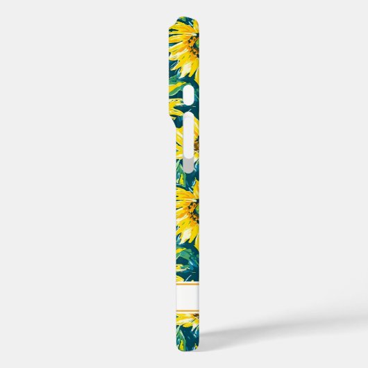 Modern Sunflowers Monogrammed Case-Mate iPhoneケース (裏面 / 左)