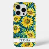 Modern Sunflowers Monogrammed Case-Mate iPhoneケース (裏面)