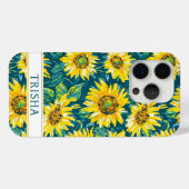 Modern Sunflowers Monogrammed Case-Mate iPhoneケース (裏面 (横))