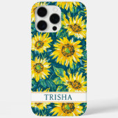 Modern Sunflowers Monogrammed Case-Mate iPhoneケース (裏面)